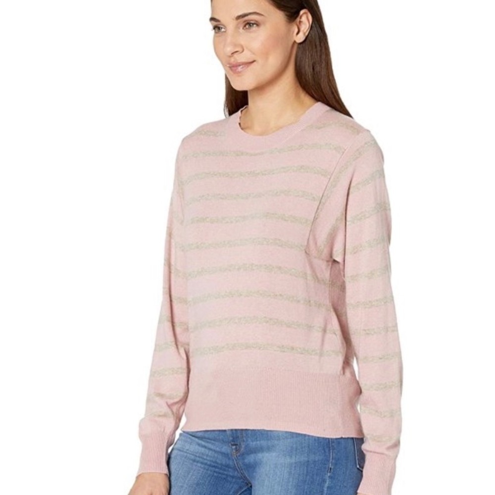 Splendid Collection Womens Sz M Pullover Sweater Tradewinds Striped Gray…